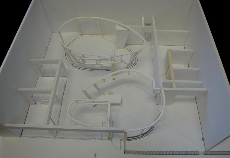 model showing overall view of office